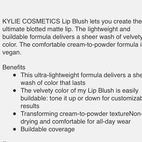 🌻BUNDLE 2 FOR $20 KYLIE COSMETICS Lip Blush Cherry On Top New FullSz - Picture 8 of 8
